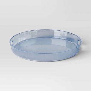 Room Essentials 15in Serving Tray Round Decorative Food Drink Platter